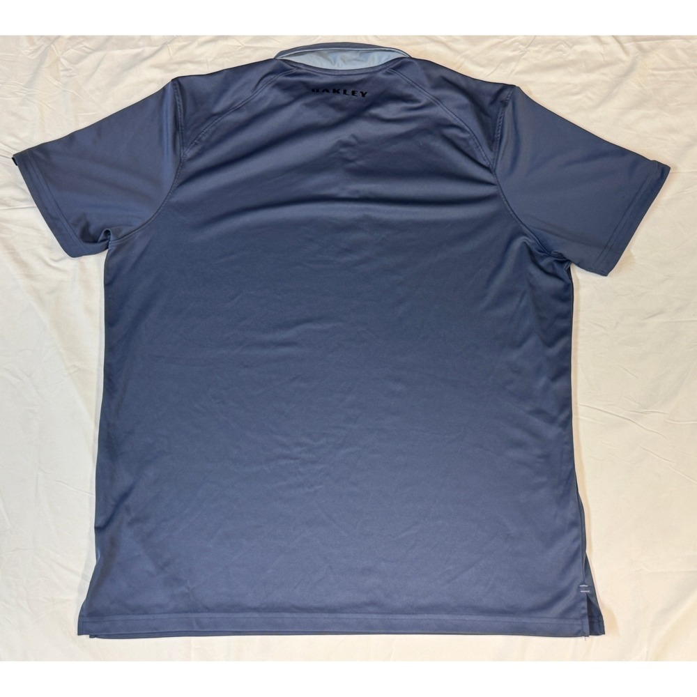 Oakley Mens Tailored Fit Golf Polo Shirt Navy Blue Short Sleeve XL 433690 SP17 - Picture 2 of 8